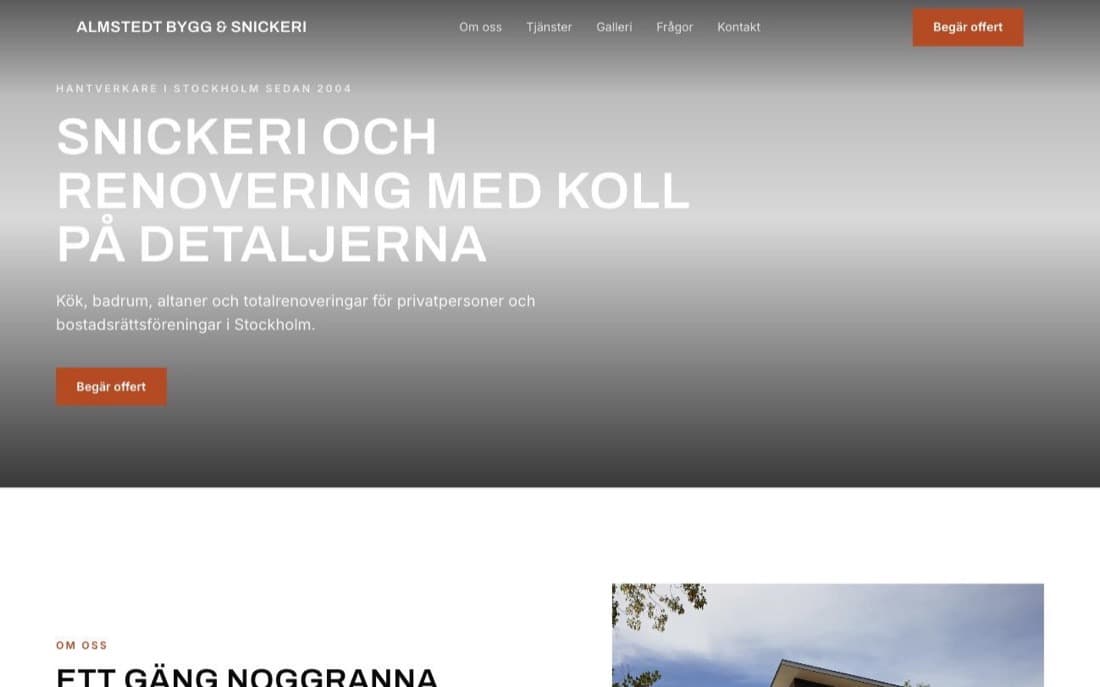 Förhandsvisning av mallen Djärv för hantverk, bygg & entreprenad